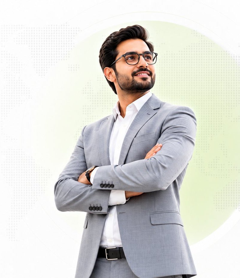 Marketing executive representing confident campaign planning