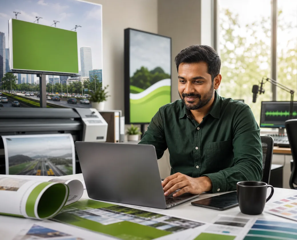 Indian media vendor managing advertising inventory and work orders